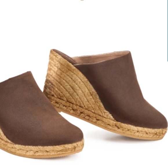 Viscata Shoes - Viscata Estreta brown canvas espadrille clogs
